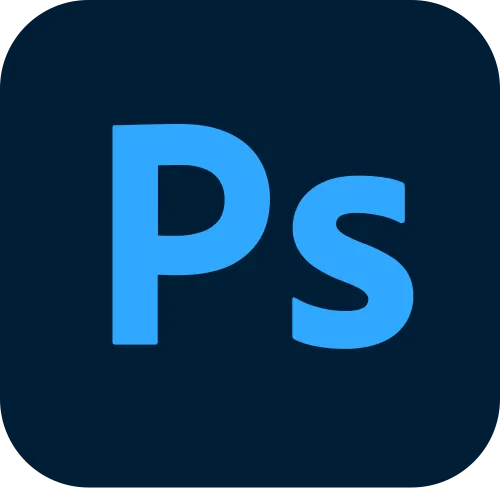 Adobe Photoshop Software Logo - Bildbearbeitung und Texturierung