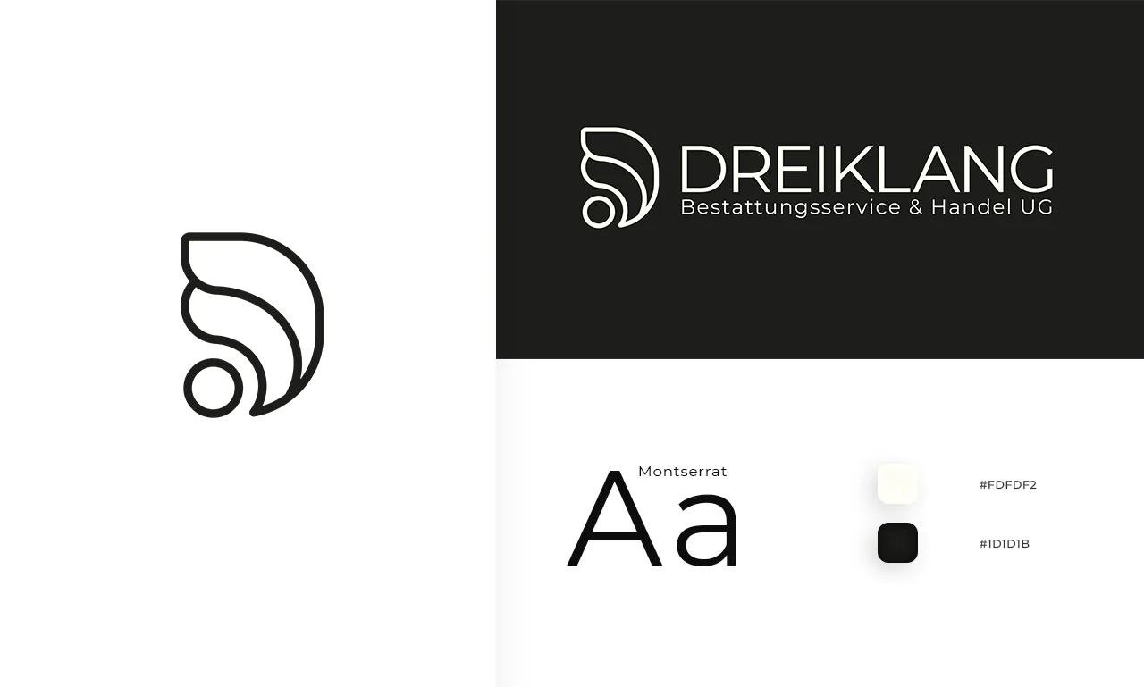 Minimalistisches Logo Design und Corporate Branding für Dreiklang