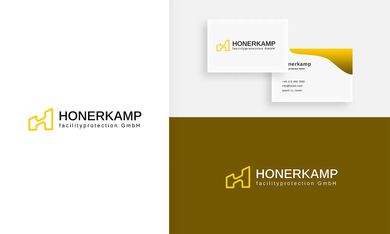 Logo Design. Modern minimalistic facilityprotection company logo